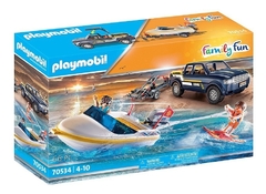 PLAYMOBIL FAMILY FUN 70534 Family Fun Camioneta Pick-up Con Lancha