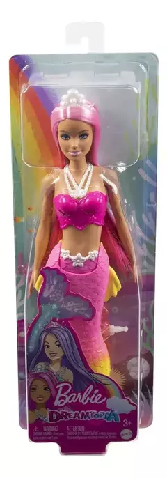 Muñeca Articulada Barbie Sirena Dreamtopia rosa