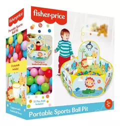 Pelotero Fisher Price Sport Con 25 Pelotitas Portatil - Pichoncitos