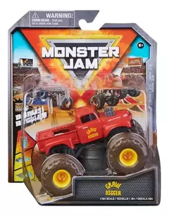 Monster Jam Grave Digger Rojo Serie 23 1:64 Escala