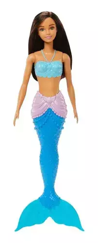 MUÑECA BARBIE SIRENA PELO MOROCHO Y RUBIA - comprar online