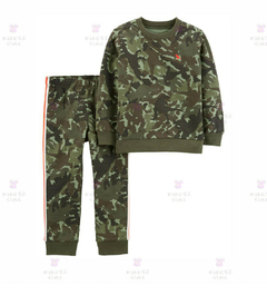 CONJUNTO CARTERS BUZO Y JOGGING SIN FRISA TALLE 2 CAMUFLADO