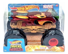 AUTO HOT WHEELS MONSTER TRUCKS OVERSIZED 1:24 IRON MAN