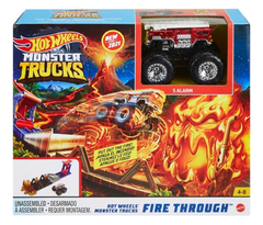 PISTA HOT WHEELS MONSTER TRUCKS AVENTURA ENTRE LLAMAS FIRE