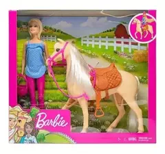 Muñeca Barbie con caballo