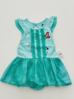 VESTIDO CON BOMBACHA DISNEY STORE ARIEL LA SIRENITA TALLE 6-12 MESES