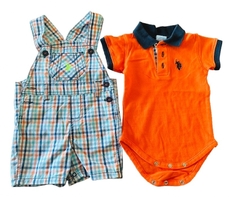 JARDINERO Y BODY CHOMBA BEBE U.S. POLO ASSN IMPORTADO TALLE 6-9 MESES - comprar online