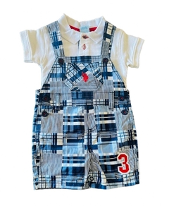 JARDINERO Y BODY CHOMBA BEBE U.S. POLO ASSN IMPORTADO TALLE 6-9 MESES