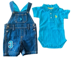 JARDINERO Y BODY CHOMBA BEBE U.S. POLO ASSN IMPORTADO TALLE 3-6 MESES - comprar online