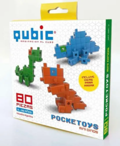 Qubic Pocketoys Mini Dinos 80 Piezas