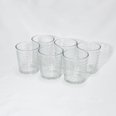 Set de 6 vasos de vidrio Zig Zag
