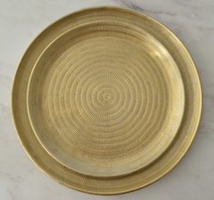 Bandeja o plato de metal dorado (26cm) - comprar online