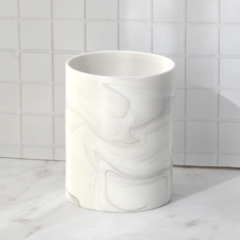 Porta utensilios de cerámica símil mármol - comprar online