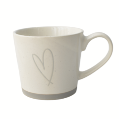 Taza o mug de cerámica corazon - 355 ml - MAGI Home & Deco