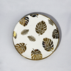 Set de 2 platos de cerámica diseño hojas tropicales