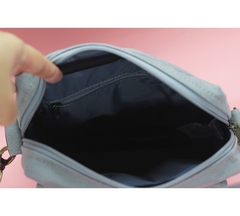 Shoulder bag cinza com forro impermeável na internet