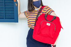 Mochila vermelha com bolso para note - loja online