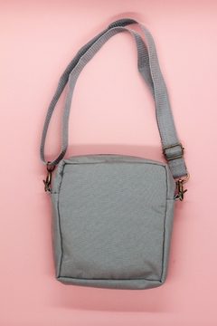 Shoulder bag cinza com forro impermeável - comprar online