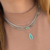 Choker Corrente Pedra Navete - loja online