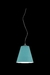 Colgante de vidrio E27 LED en color acqua - medidas D20 H23
