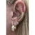 Piercing Folheado Ear Cuff com zirconias encaixe By Peça Rara - comprar online