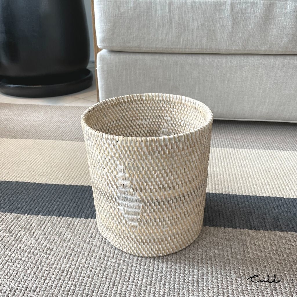 Cesto Rattan Blanco 23cm