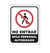 Imagen de Cartel de Advertencia/Prohibición en Alto Impacto 1mm de 22cm X 28cm