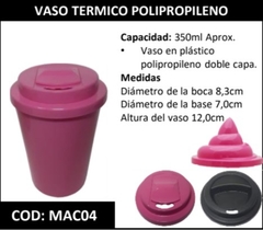 Vaso termico polipropileno