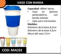 Vaso termico con banda - tienda online