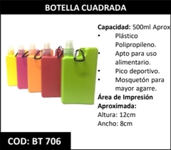 BOTELLA CUADRADA - comprar online