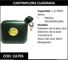 Cantimplora cuadrada