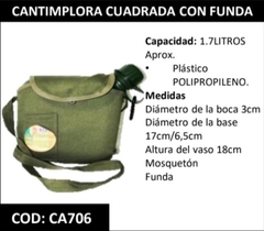 CANTIMPLORA CUADRADA CON FUNDA