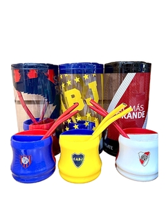 MATE DUO CON TUBO RIVER PLATE - comprar online