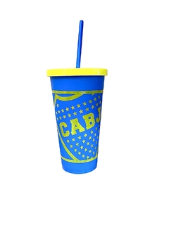 VASO GRANDE CON SORBETE BOCA JUNIORS