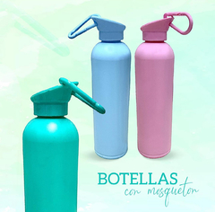 BOTELLAS - CON MOSQUETON DE PLASTICO