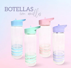 BOTELLA - ANILLOS DE SILICONA - PASTEL