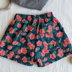 Short Floreado Azul - comprar online