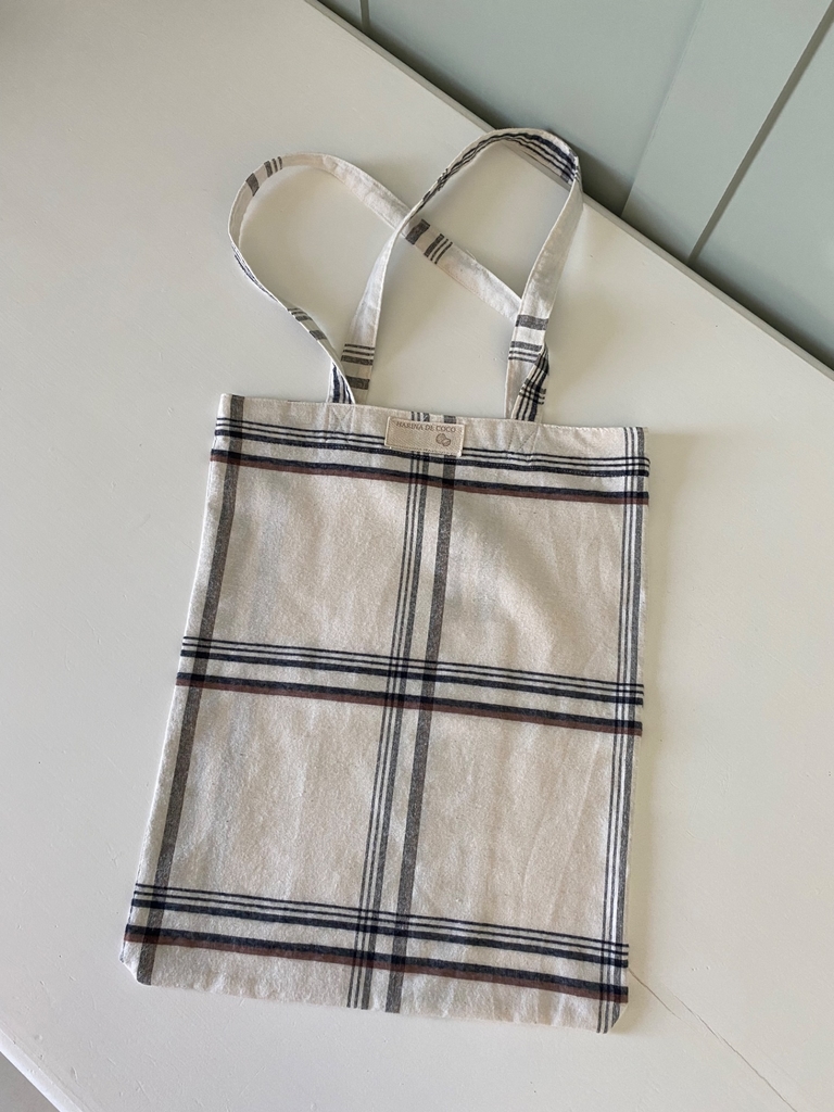 Bolsa Tote Bag Escocesa con Bolsillo Interno para el Celular