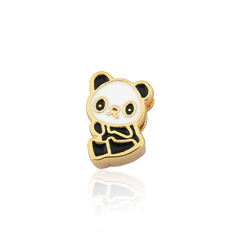 Pingente Panda folheado dourado