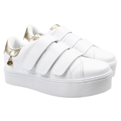 TÊNIS FEMININO VYS YA-10 BRANCO/OURO - comprar online