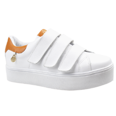 TÊNIS FEMININO VYS YA-10 BRANCO/MORANGA