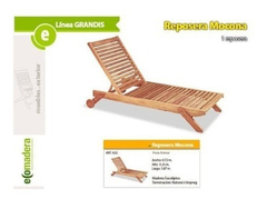 Reposera De Madera Eucalipto 3 Posiciones Lanhogar - tienda online