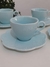 Conjunto 2 Xícaras de Café de Porcelana com Pires Butterfly Azul 120ml - Art Life Home Store