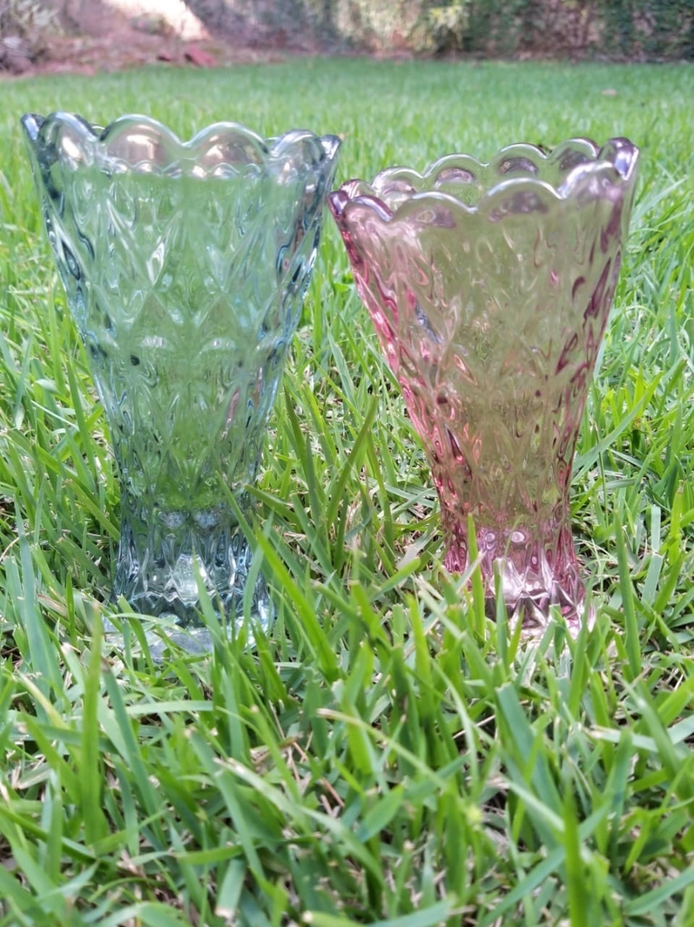 Vaso Cristal de Chumbo Rosa - Loja de decoração de interiores e