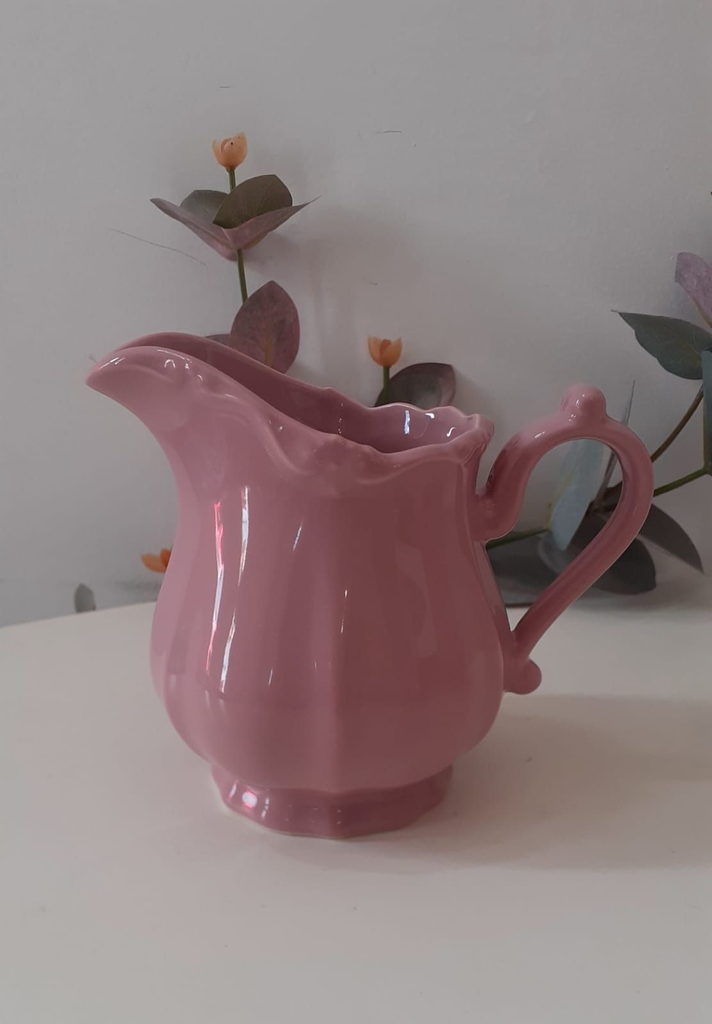 Conjunto de Bule para Chá /Café de porcelana Fancy wolff na cor rosa