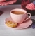 Conjunto 4 Xícaras de Café de Porcelana com Pires Butterfly Rosa 120ml - Art Life Home Store