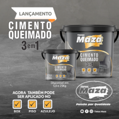 REVESTIMENTO CIMENTO QUEIMADO PARA PISOS 3 EM 1 MAZA 5,6KG - comprar online