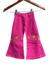 PANTALON OXFORD NIÑA FUCSIA CON FLORES MARCA HAPPYLAND