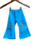 PANTALON OXFORD NIÑA CELESTE CON FLORES MARCA HAPPYLAND