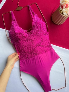 Body Alças Renda | Rosa Pink